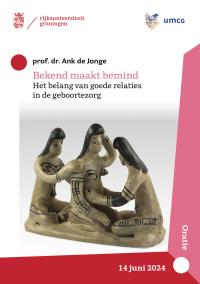 Cover inaugural lecture Ank de Jonge